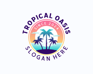 Travel Island Vacation logo design