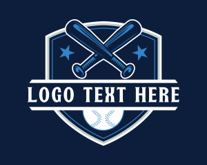 Softball - Sport Baseball Shield logo design