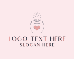 Interior Designer - Heart Candle Light logo design