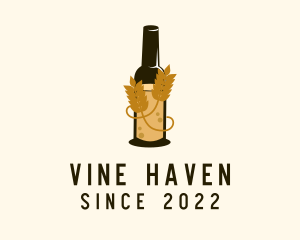 Wheat Vine Beer Bottle logo design