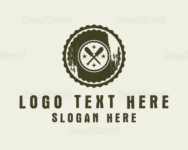 Rustic Screwdriver Repair Tool Logo