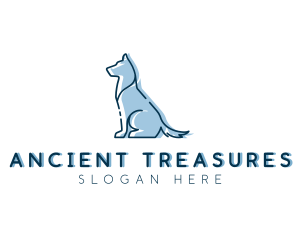 Pet Dog Silhouette logo design