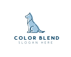 Pet Dog Silhouette logo design