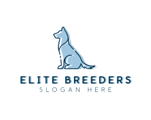 Pet Dog Silhouette logo design
