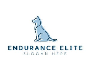 Pet Dog Silhouette logo design