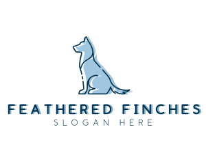 Pet Dog Silhouette logo design