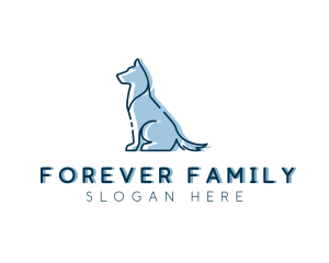 Adoption - Pet Dog Silhouette logo design