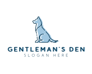 Pet Dog Silhouette logo design