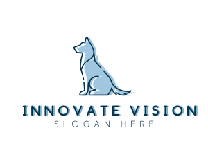 Pet Dog Silhouette logo design