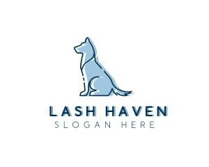 Pet Dog Silhouette logo design