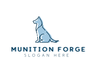 Pet Dog Silhouette logo design