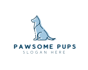 Dog - Pet Dog Silhouette logo design