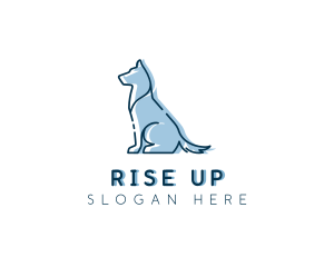 Pet Dog Silhouette logo design