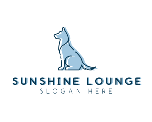 Pet Dog Silhouette logo design