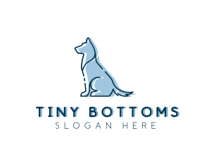 Pet Dog Silhouette logo design