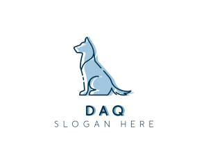 Pet Dog Silhouette logo design