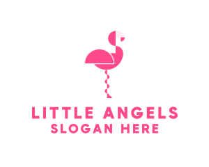 Standing Bird Flamingo Logo