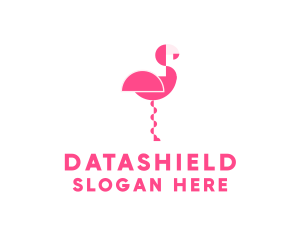 Standing Bird Flamingo Logo