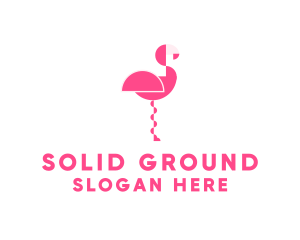 Standing - Standing Bird Flamingo logo design