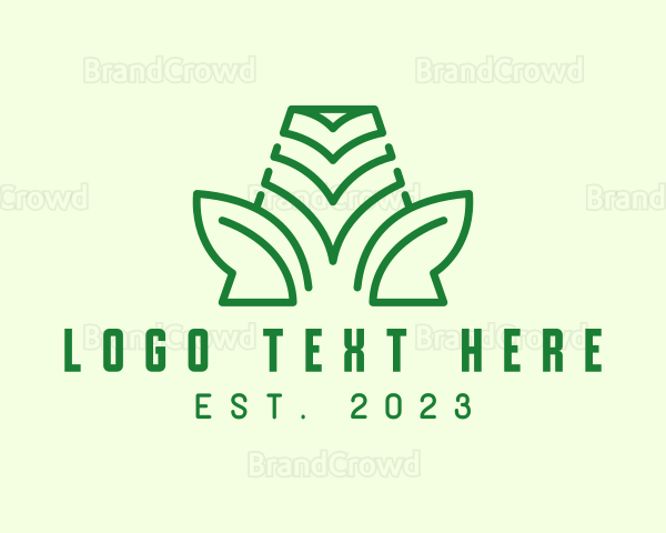 Green Letter A Leaf Logo