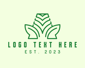 Organic Products - Green Letter A Leaf logo design