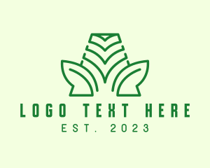 Nature Park - Green Letter A Leaf logo design