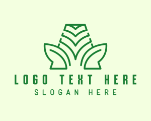 Green Letter A Leaf Logo