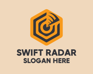 Radar - Hexagon Target Radar logo design