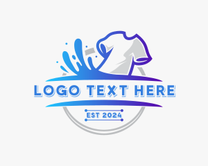 Shopping - Tshirt Apparel Laundromat logo design