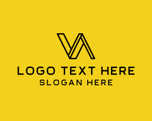 Monogram - Professional Outline Company Letter VA logo design