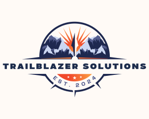Pathfinder - Compass Mountain Traveler logo design