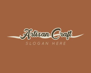 Crafty - Retro Cursive Handwriting logo design