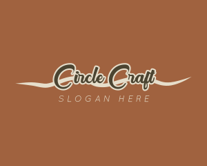 Retro Cursive Handwriting logo design