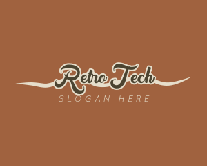 Retro Cursive Handwriting logo design