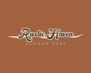 Retro Cursive Handwriting logo design