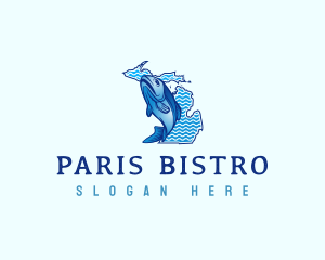 Michigan Fish Seafood logo design