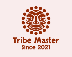 Tribal Maori Face Art logo design