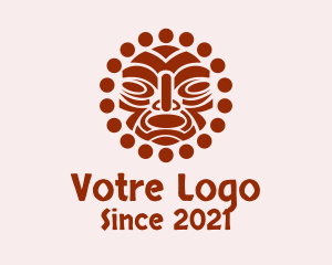 Ancient - Tribal Maori Face Art logo design