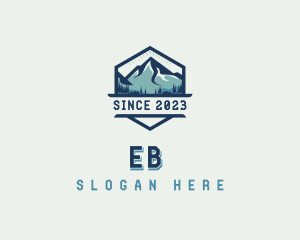 Mountain Peak Hiking Logo