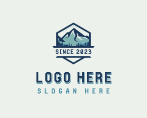 Mountain Peak Hiking Logo