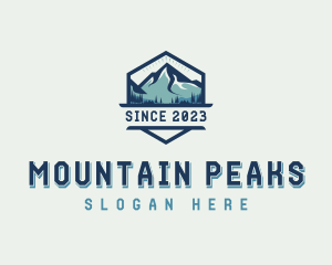 Mountain Peak Hiking logo design