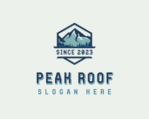 Mountain Peak Hiking logo design