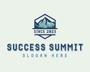 Mountain Peak Hiking logo design