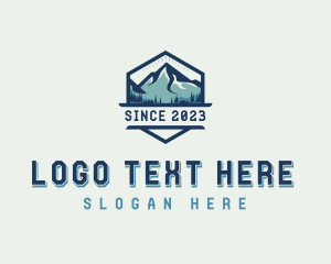 Mountain Peak Hiking Logo