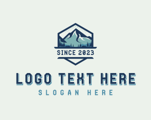 Mountain Peak Hiking Logo