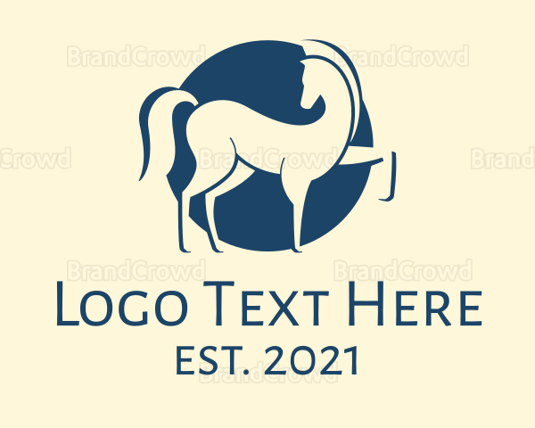 Blue Trojan Horse Logo