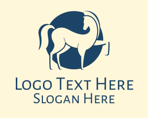 Blue Trojan Horse  Logo