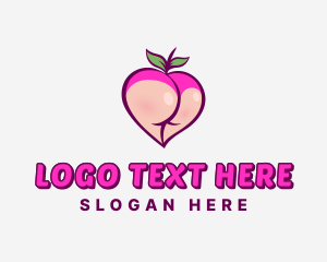 Erotic - Seductive Feminine Peach logo design