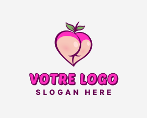Erotic - Seductive Feminine Peach logo design