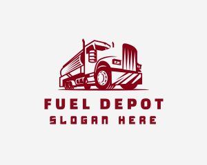 Gasoline - Automotive Tanker Truck logo design